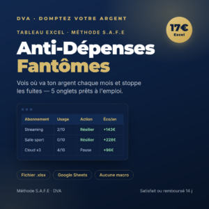 Tableau Excel Anti-Dépenses Fantômes